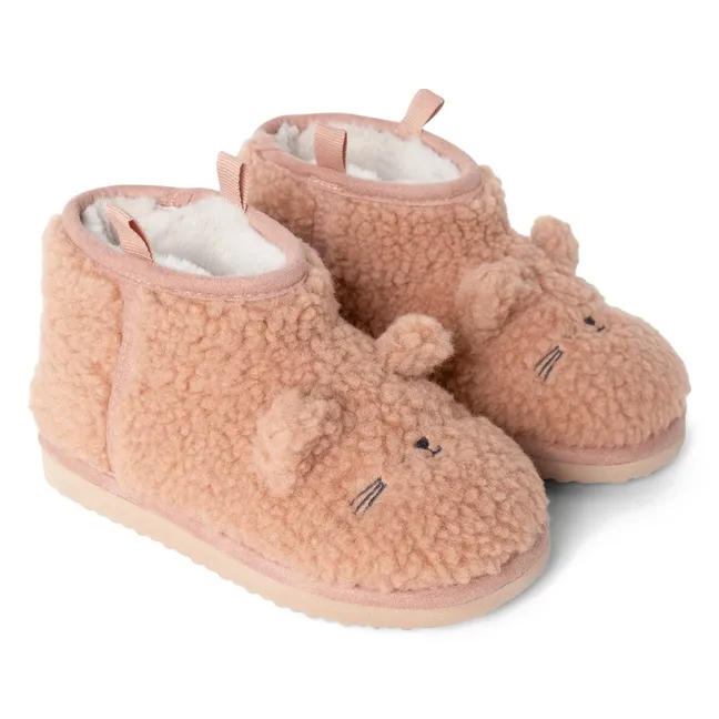 Boots Façon Sherpa Alban Chat Fibres Recyclées | Rose