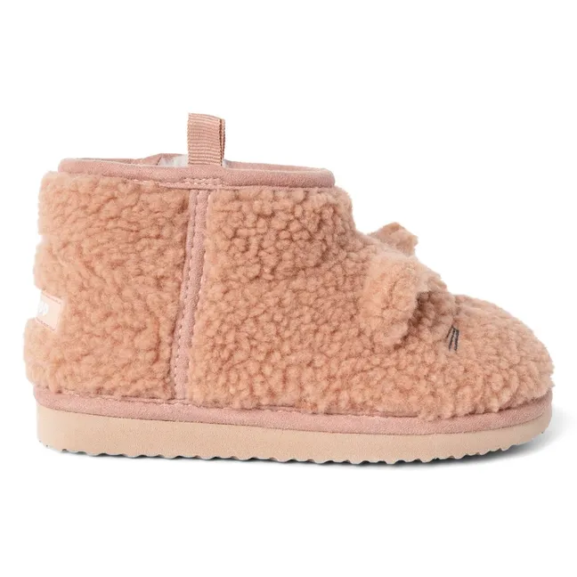 Boots Façon Sherpa Alban Chat Fibres Recyclées | Rose