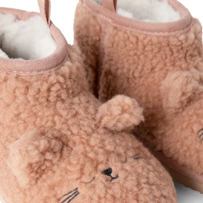 Boots Façon Sherpa Alban Chat Fibres Recyclées | Rose