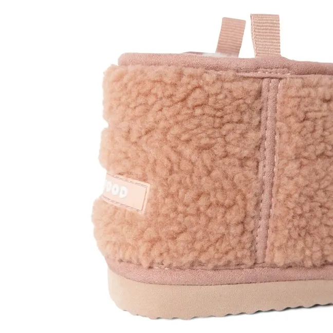 Boots Façon Sherpa Alban Chat Fibres Recyclées | Rose