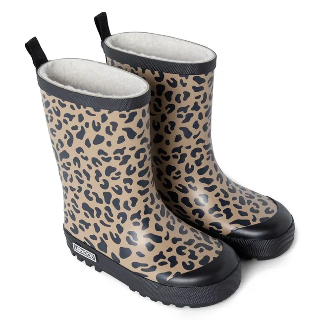 Bottes de Pluie Mason Léopard | Marron