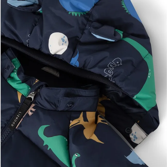 Doudoune Polle Dinosaures Fibres Recyclées | Bleu marine