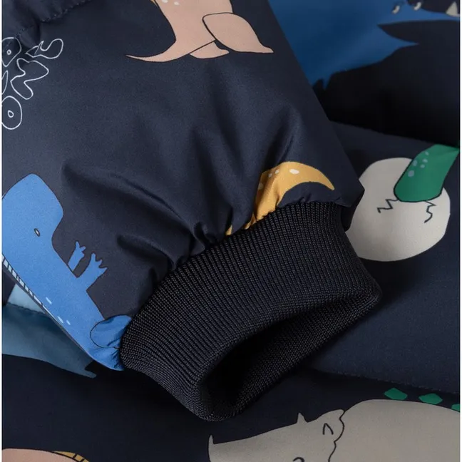 Doudoune Polle Dinosaures Fibres Recyclées | Bleu marine