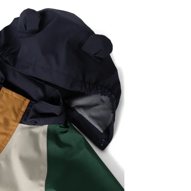 Ensemble de Pluie Manu Colorblock Fibres Recyclées | Vert foncé