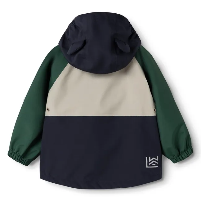Ensemble de Pluie Manu Colorblock Fibres Recyclées | Vert foncé