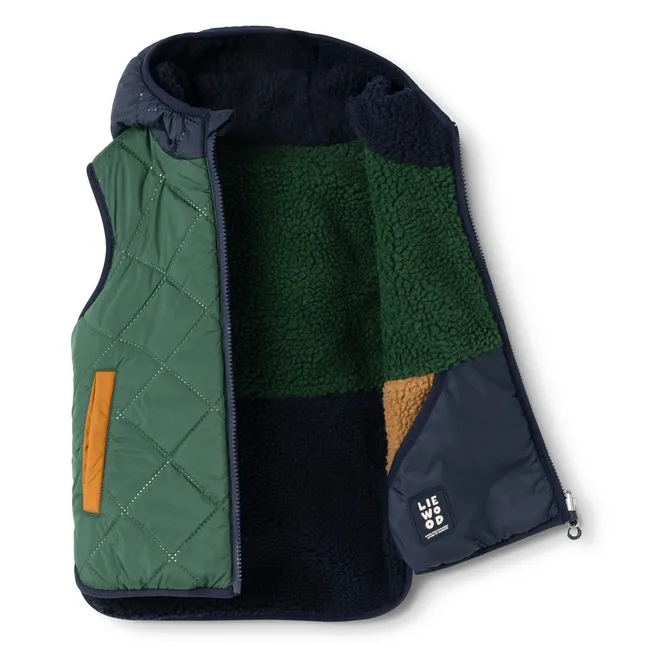 Veste Sans Manches Façon Sherpa Diana Fibres Recyclées | Bleu nuit
