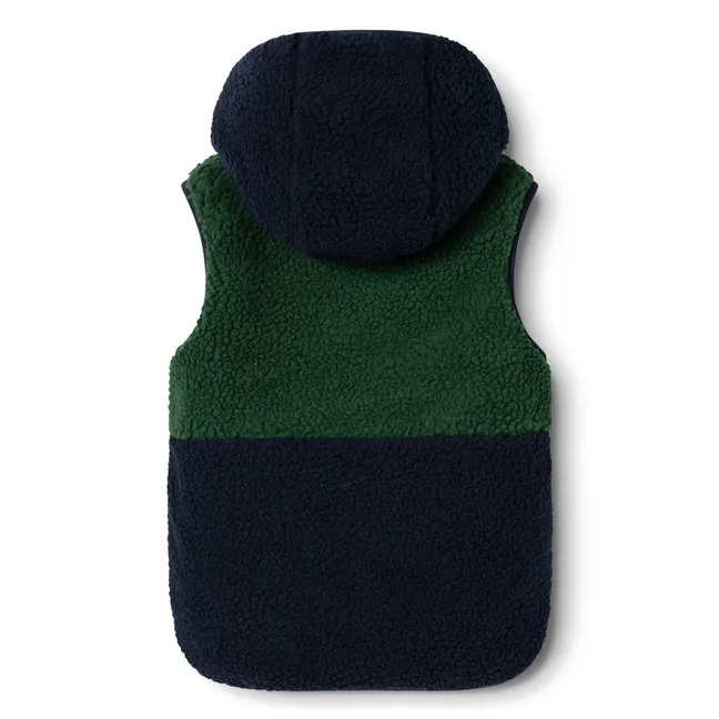 Veste Sans Manches Façon Sherpa Diana Fibres Recyclées | Bleu nuit