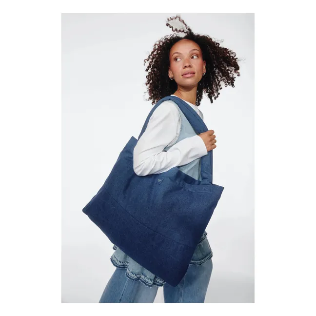 Denim mom bag