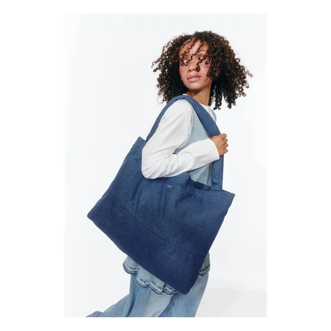 Denim mom bag