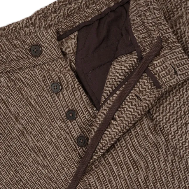 Pantalon Plissé Laine | Taupe