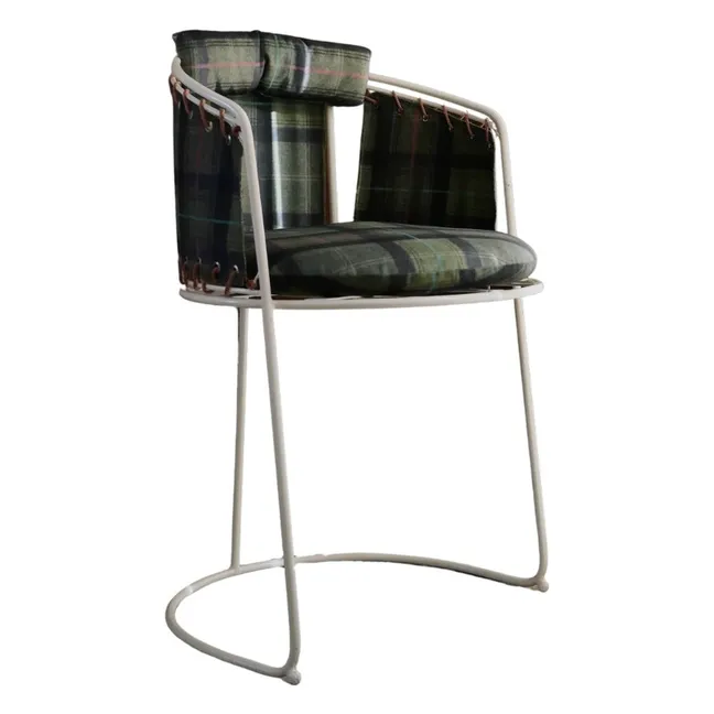 Chaise Palmer velours tartan | Vert