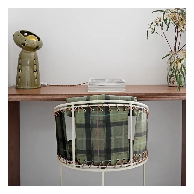 Chaise Palmer velours tartan | Vert