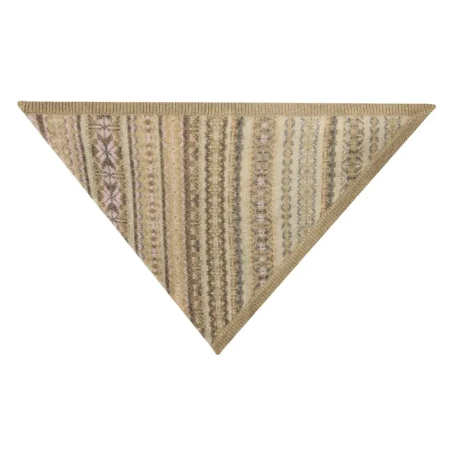 Foulard Triangle Fairisle Cachemire