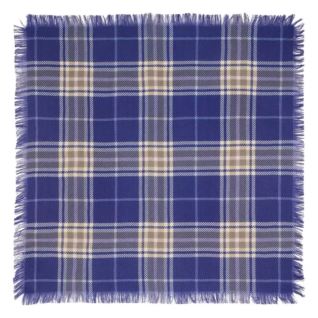 Mini Carré Swann Tartan Cachemire | Violet