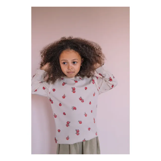 Lala Grenades Organic Cotton T-Shirt | Ecru