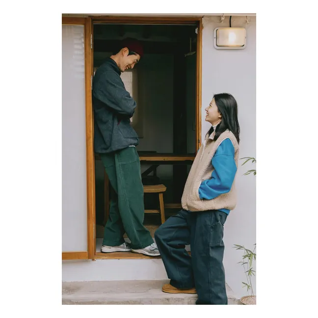 Pantalon Fatigue Velours Côtelé | Vert forêt