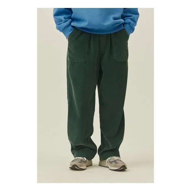 Pantalon Fatigue Velours Côtelé | Vert forêt