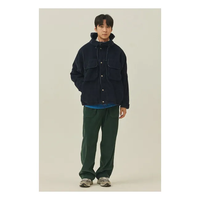 Pantalon Fatigue Velours Côtelé | Vert forêt