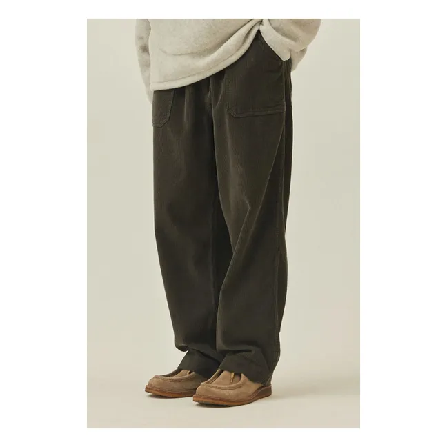 Pantalon Fatigue Velours Côtelé | Gris anthracite