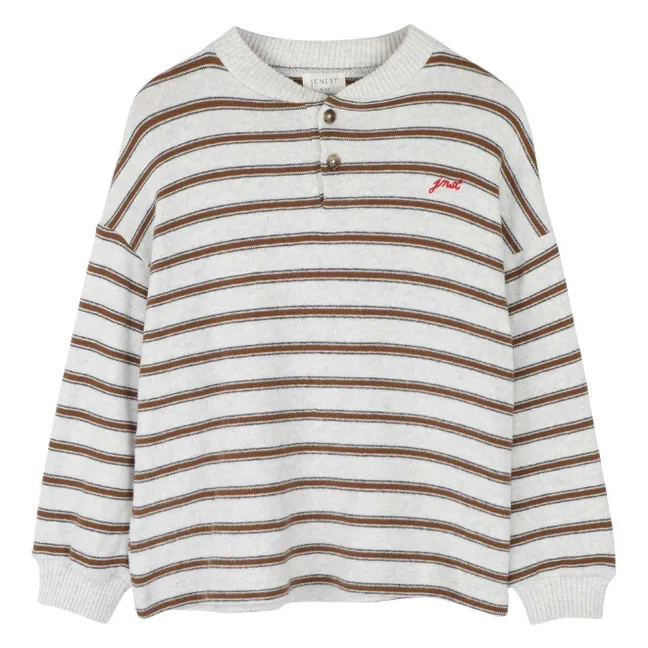 James Striped T-shirt | Heather grey