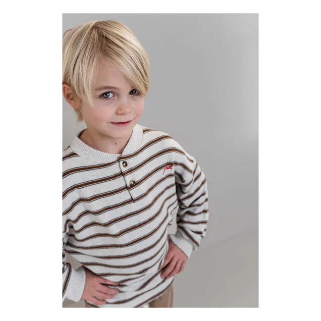James Striped T-shirt | Heather grey