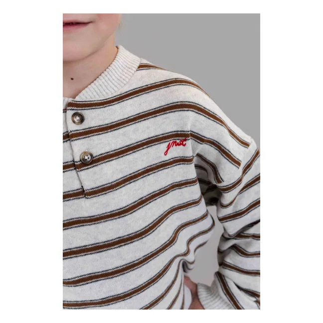 James Striped T-shirt | Heather grey