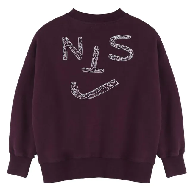 JNST organic cotton sweatshirt | Burgundy