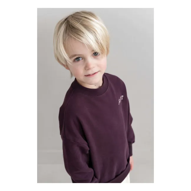 JNST organic cotton sweatshirt | Burgundy