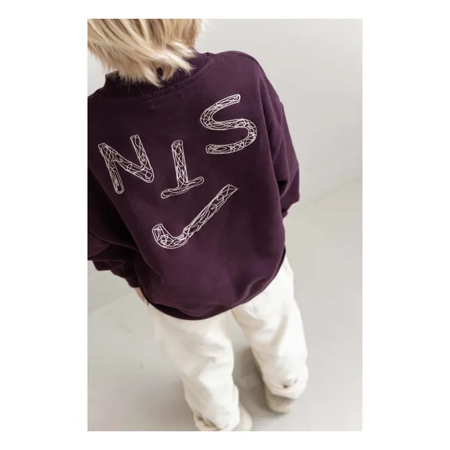 JNST organic cotton sweatshirt | Burgundy