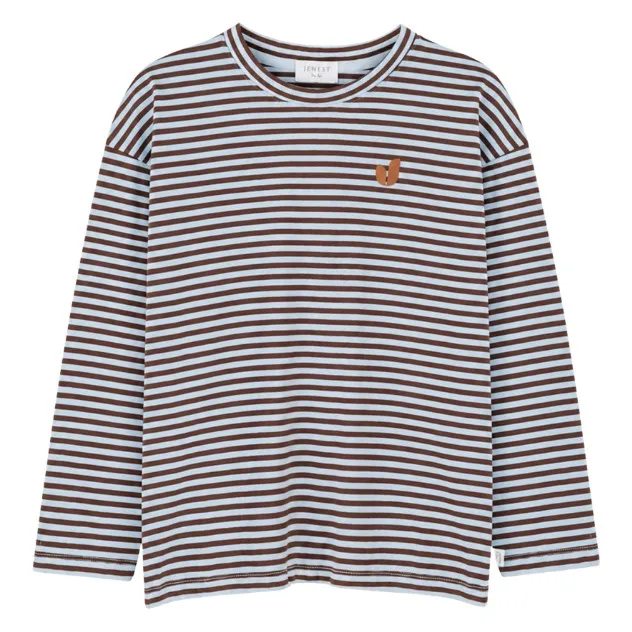 Moos Striped Organic Cotton T-shirt | Blue