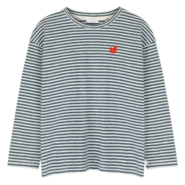 Moos Striped Organic Cotton T-shirt | White