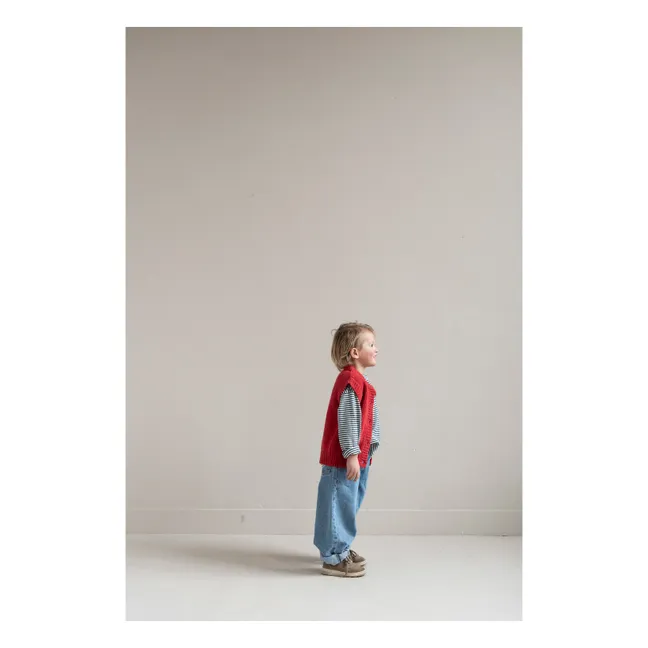 Moos Striped Organic Cotton T-shirt | White