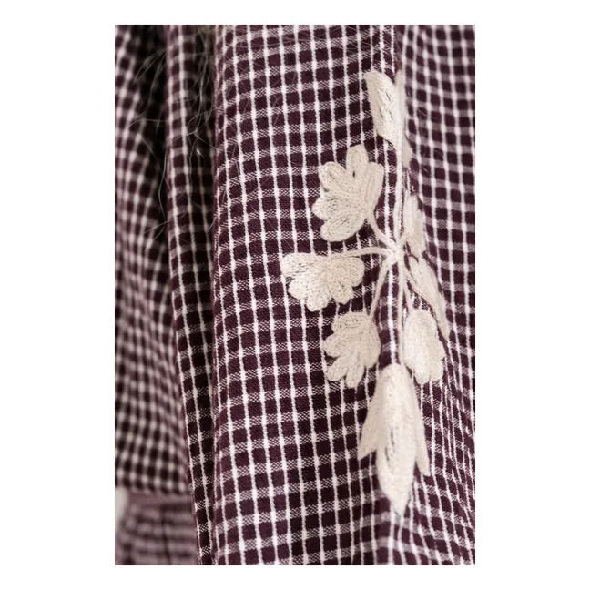 Coco Carreaux embroidered blouse | Burgundy