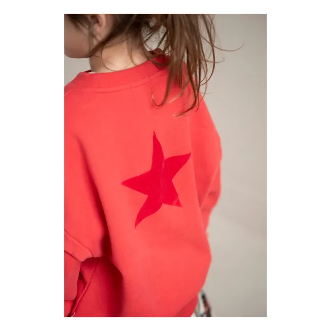 Organic cotton balloon sweatshirt | Red