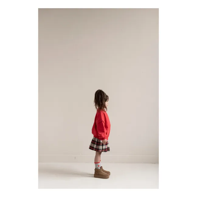 Organic cotton balloon sweatshirt | Red