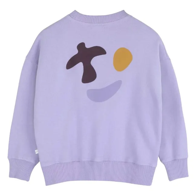 Happy Bird organic cotton sweatshirt | Lilac
