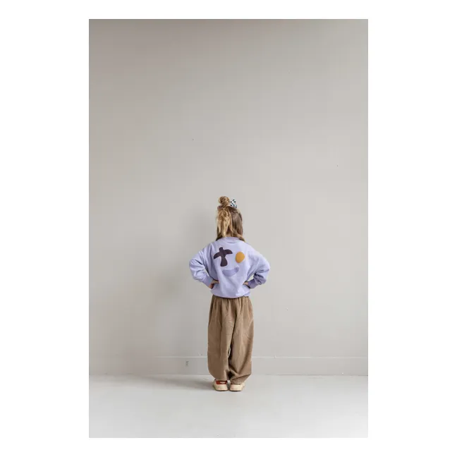 Happy Bird organic cotton sweatshirt | Lilac