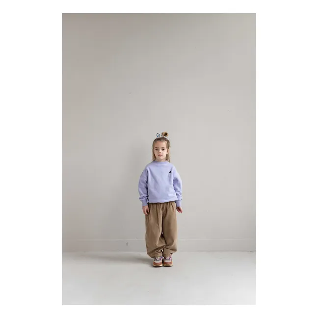 Happy Bird organic cotton sweatshirt | Lilac