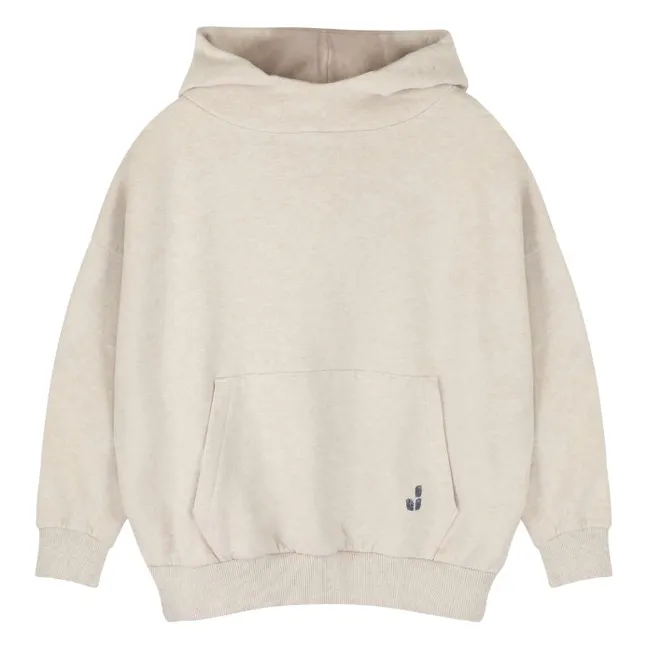 Sweat Capuche Chiné Chris Coton Bio | Beige