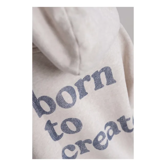 Sweat Capuche Chiné Chris Coton Bio | Beige