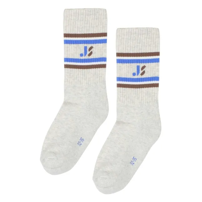 Chaussettes Chinées Js Sport Coton Bio | Gris clair