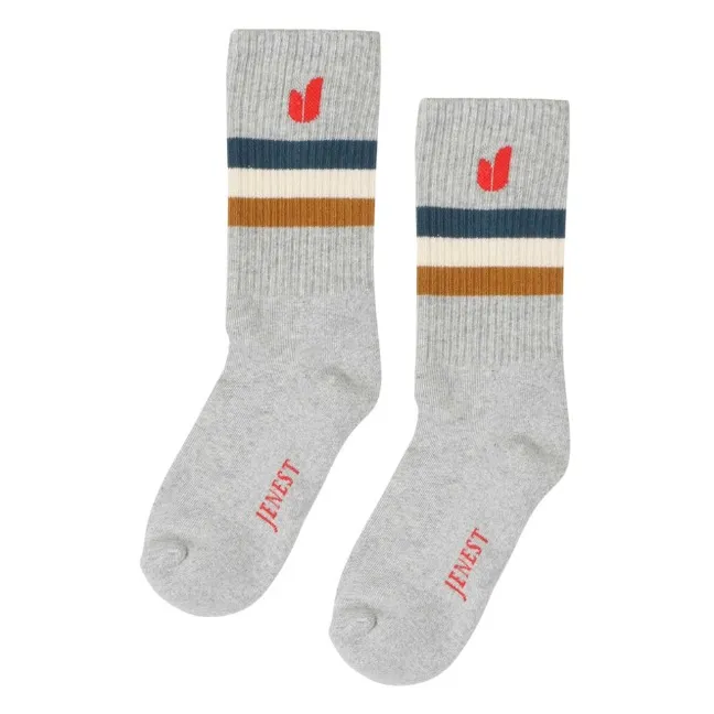Chaussettes J Sport Coton Bio | Gris chiné