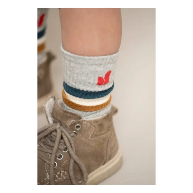 Chaussettes J Sport Coton Bio | Gris chiné
