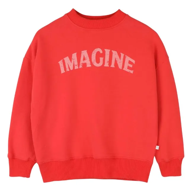 Bird organic cotton sweatshirt | Red