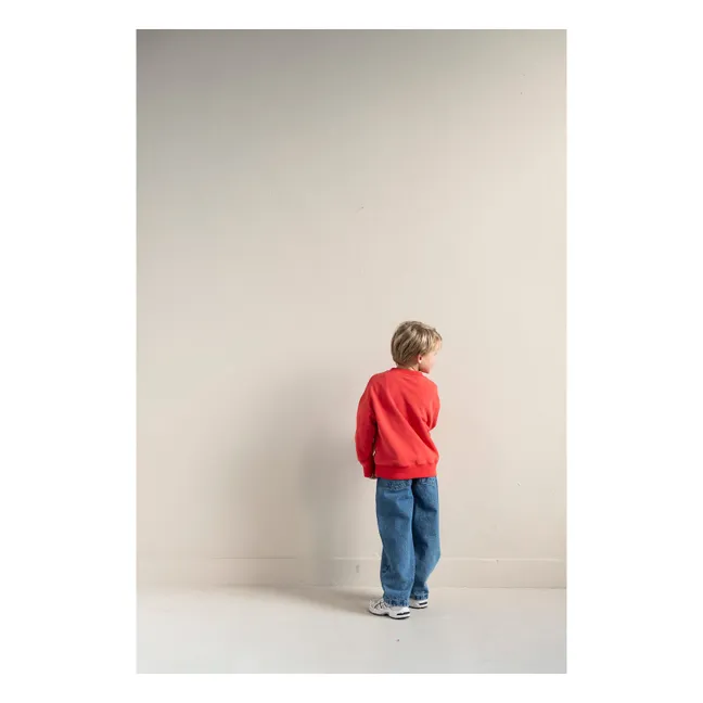 Bird organic cotton sweatshirt | Red
