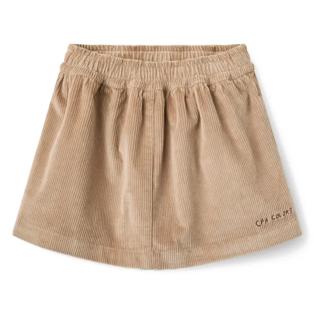 Jupe Velours Côtelé Coton Bio | Beige
