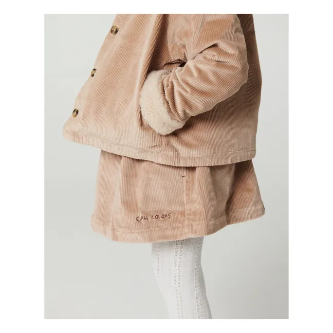 Jupe Velours Côtelé Coton Bio | Beige