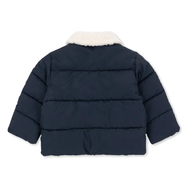 Doudoune Col Façon Sherpa Alpi | Bleu nuit