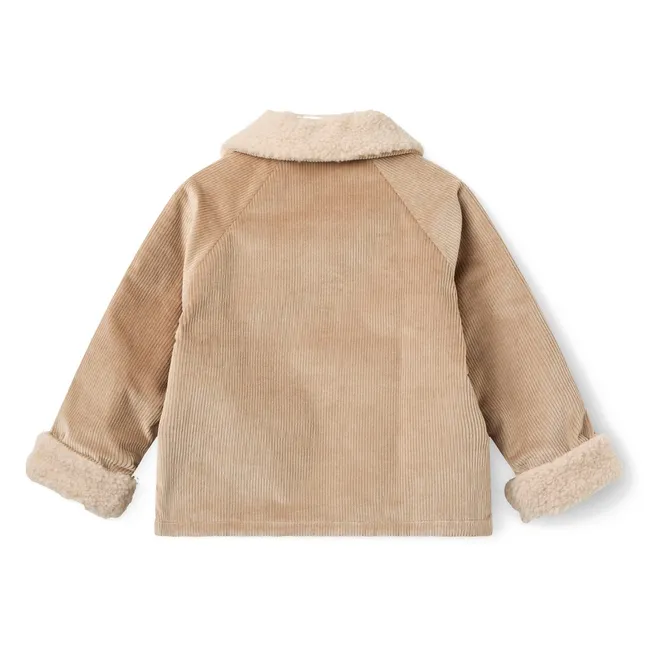 Manteau Velours Côtelé Coton Bio | Beige
