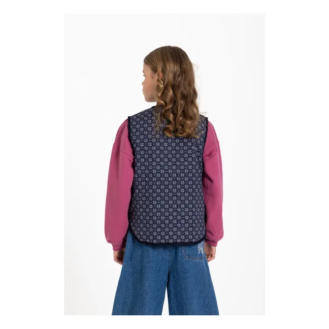Veste Sans Manches Maria Bandana | Bleu indigo